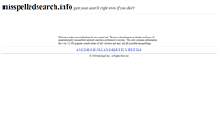 Desktop Screenshot of misspelled.joepetrow.com
